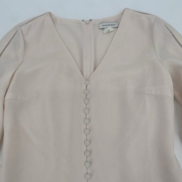 Club Monaco Light Pink Mymie Button Front Mini Dress Size 2 - Picture 7 of 14
